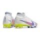 Nike Zoom Mercurial Superfly 9 Elite FG Blanc Rose Volt