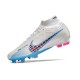 Nike Zoom Mercurial Superfly 9 Elite FG Blanc Bleu