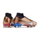 Nike Zoom Mercurial Superfly 9 Elite FG Bronze Blanc Bleu