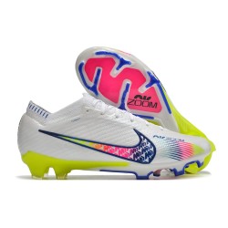 Nike Air Zoom Mercurial Vapor 15 Elite FG Blanc Rose Bleu