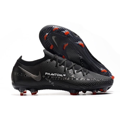 Crampons Foot Nike Phantom GT II Elite FG Noir Gris Fumé Summit Blanc