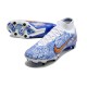 Nike Air Zoom Mercurial Superfly 9 Elite SG Blanc Bleu Or