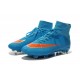 Nike Mercurial Superfly FG Chaussure de Football Homme Bleu Orange