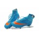 Nike Mercurial Superfly FG Chaussure de Football Homme Bleu Orange