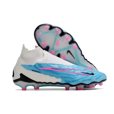 Nike Gripknit Phantom GX Elite DF FG Noir Volt Blanc Bleu Lumière