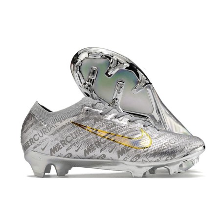Nike Air Zoom Mercurial Vapor 15 Elite FG Argent Métallique Or