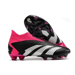 adidas Predator Accuracy + FG Crampons Noir Blanc Rose Equipe Choc