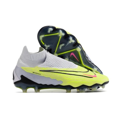 Nike Phantom GX Elite DF Link FG Volt Très Pâle Gridiron Raisin Très Pâle