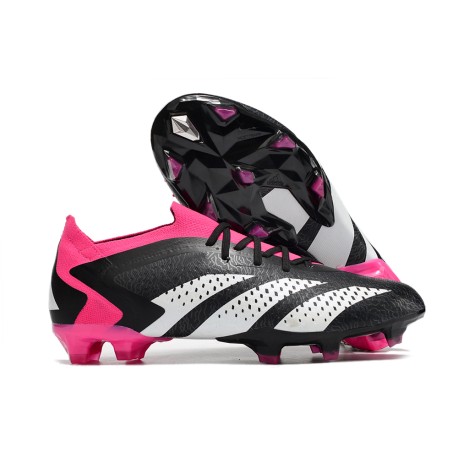 Crampon adidas Predator Accuracy.1 Low FG Noir Blanc Rose Equipe Choc