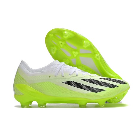 Crampon adidas X Crazyfast Messi.1 FG Blanco Negro Limón Lúcido