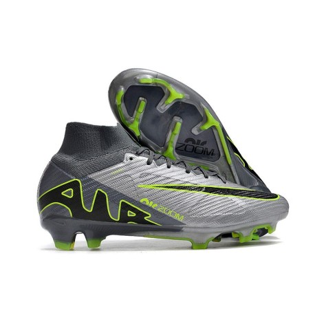 Nike Air Zoom Mercurial Superfly IX Elite FG Gris Noir Vert