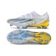 Crampon adidas X Crazyfast Messi.1 FG Blanc Bleu Or