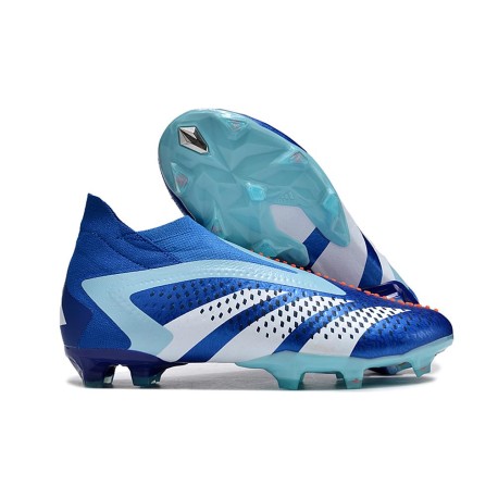 adidas Predator Accuracy + FG Crampons Royal Vif Blanc Bleu Bonheur