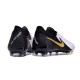 Nike Phantom Luna ii Elite Low FG Blanc Noir Pièce Dor Métallique