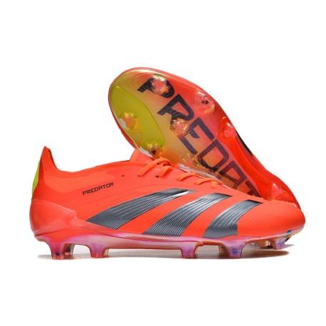 Crampon adidas Predator 24 Elite FG Rouge Noir Jaune 