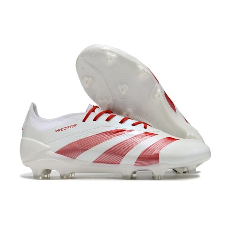Crampon adidas Predator 24 Elite FG Blanc Rouge