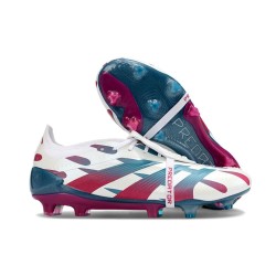 Crampon adidas Predator FT Elite FG Blanc Bleu Rouge