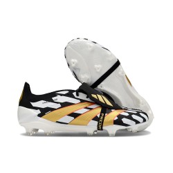 Crampon adidas Predator FT Elite FG Noir Blanc Or
