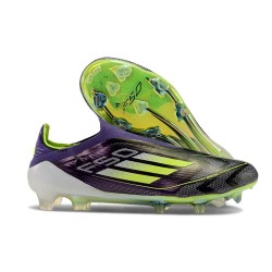 adidas F50 Elite Sans Lacets FG Fast Reborn - Violet Blanc Lucid Lemon