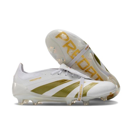 Crampon adidas Predator FT Elite FG Blanc Ftwr Or Métallique 