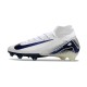 Nike Zoom Mercurial Superfly 10 Elite FG Blanc Bleu