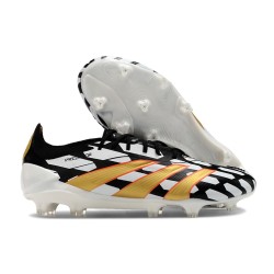 Crampon adidas Predator 24 Elite FG Noir Blanc Or