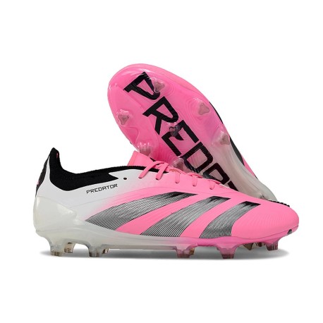 Crampon adidas Predator 24 Elite FG Rose Blanc Noir