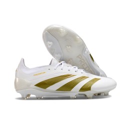 Crampon adidas Predator 24 Elite FG Blanc Or