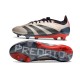 Crampon adidas Predator 24 Elite FG Platin Métallique Noir Aurore Carbone
