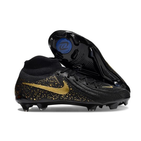 Chaussure Nike Phantom Luna 2 Elite FG Noir Or Monnaie Métallique