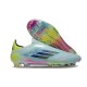 adidas F50 Elite Sans Lacets FG Bleu Jaune Noir