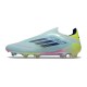adidas F50 Elite Sans Lacets FG Bleu Jaune Noir