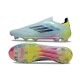 adidas F50 Elite Sans Lacets FG Bleu Jaune Noir