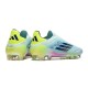 adidas F50 Elite Sans Lacets FG Bleu Jaune Noir