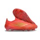 adidas F50 Elite Sans Lacets FG Rouge Solaire Or Métallique Rouge Vif