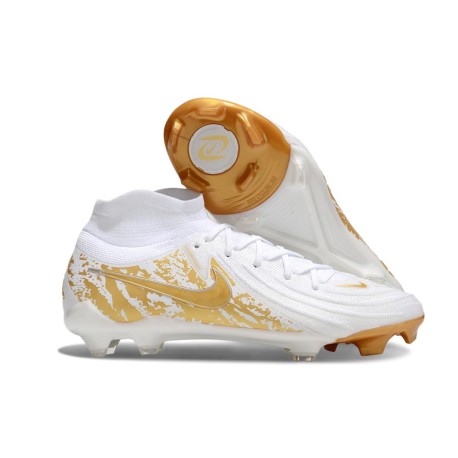 Chaussure Nike Phantom Luna 2 Elite FG Blanc Or