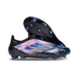 adidas F50 Elite Sans Lacets FG Noir Rose Bleu