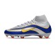 Chaussure Nike Mercurial Superfly 10 Elite FG Argent Bleu Jaune