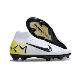 Chaussure Nike Mercurial Superfly 10 Elite FG Blanc Noir Jaune