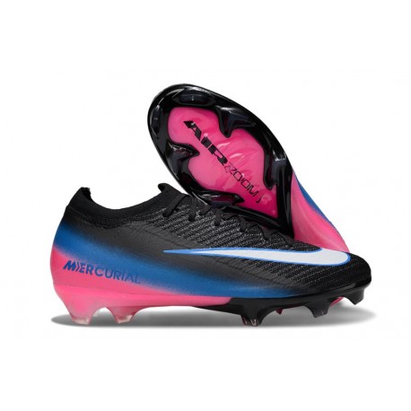 Nike Zoom Mercurial Vapor 16 Elite FG Noir Blanc Bleu Rose
