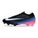 Nike Zoom Mercurial Vapor 16 Elite FG Noir Blanc Bleu Rose