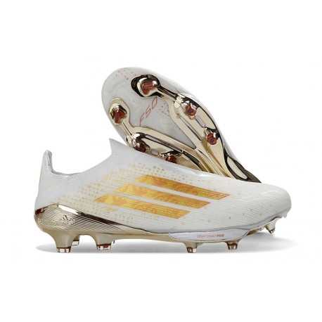Chaussure adidas F50+ LL FG Blanc Or