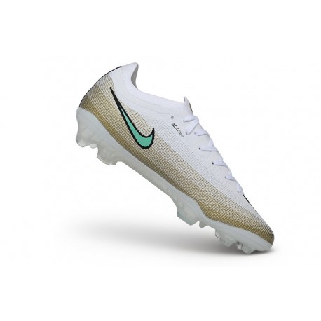 Nike Mercurial Vapor XVII Elite FG Blanc Vert luminescent Mtlc Or
