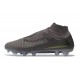 Chaussures de Soccer Nike Phantom 6 High Elite FG Gris Noir