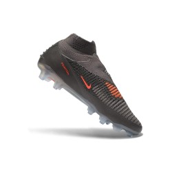 Chaussures de Soccer Nike Phantom 6 High Elite FG Gris Noir