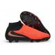 Chaussures de Soccer Nike Phantom 6 High Elite FG Brt Rouge foncé Dégradé Noir