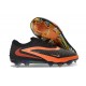 Crampons de Football Nike Phantom 6 Low Elite FG Noir Brt Rouge foncé