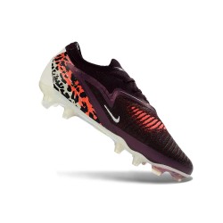 Crampon Nike Phantom 6 Low Elite FG Bordeaux Crush Rouge Univ Fossile 