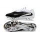Crampons de Football Nike Phantom 6 Low Elite FG Noir Blanc