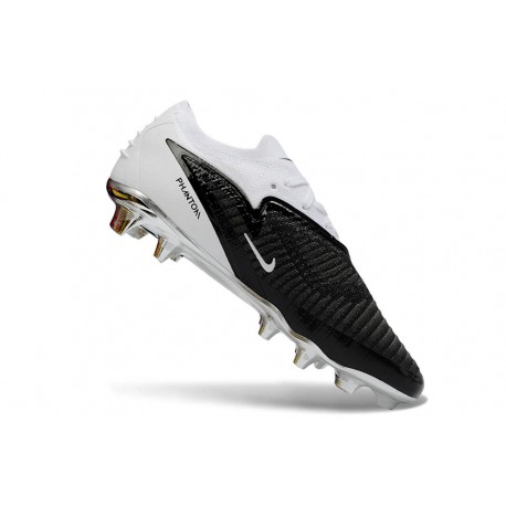 Crampons de Football Nike Phantom 6 Low Elite FG Noir Blanc